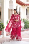 KA 1210 Faux Georgette Kurti With Sharara Dupatta Wholesalers In Delhi